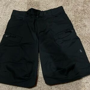 Mens Black shorts size is 32 inch waist color is black